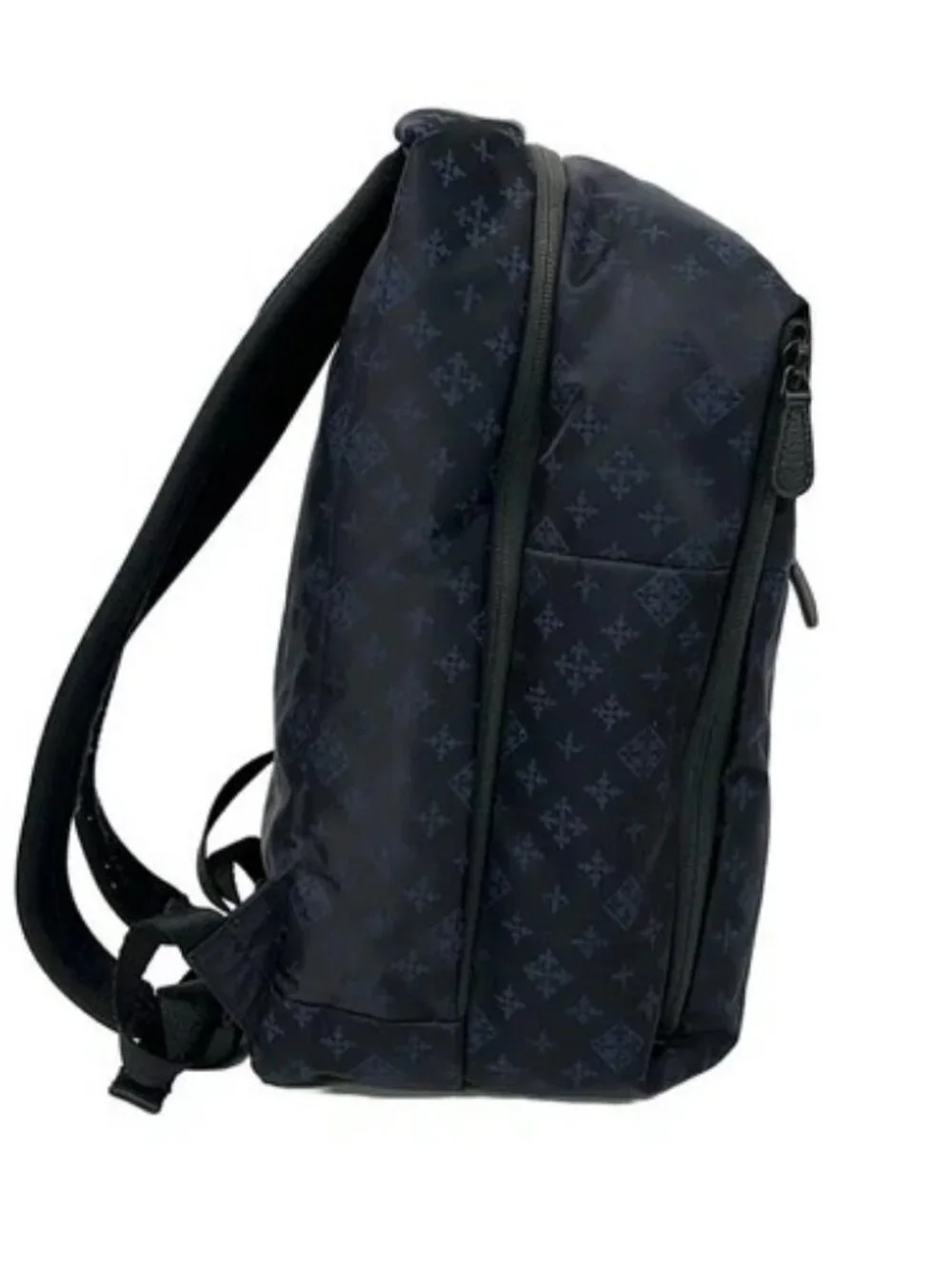 russet Black Navy Nylon Jacquard Backpack